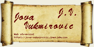 Jova Vukmirović vizit kartica